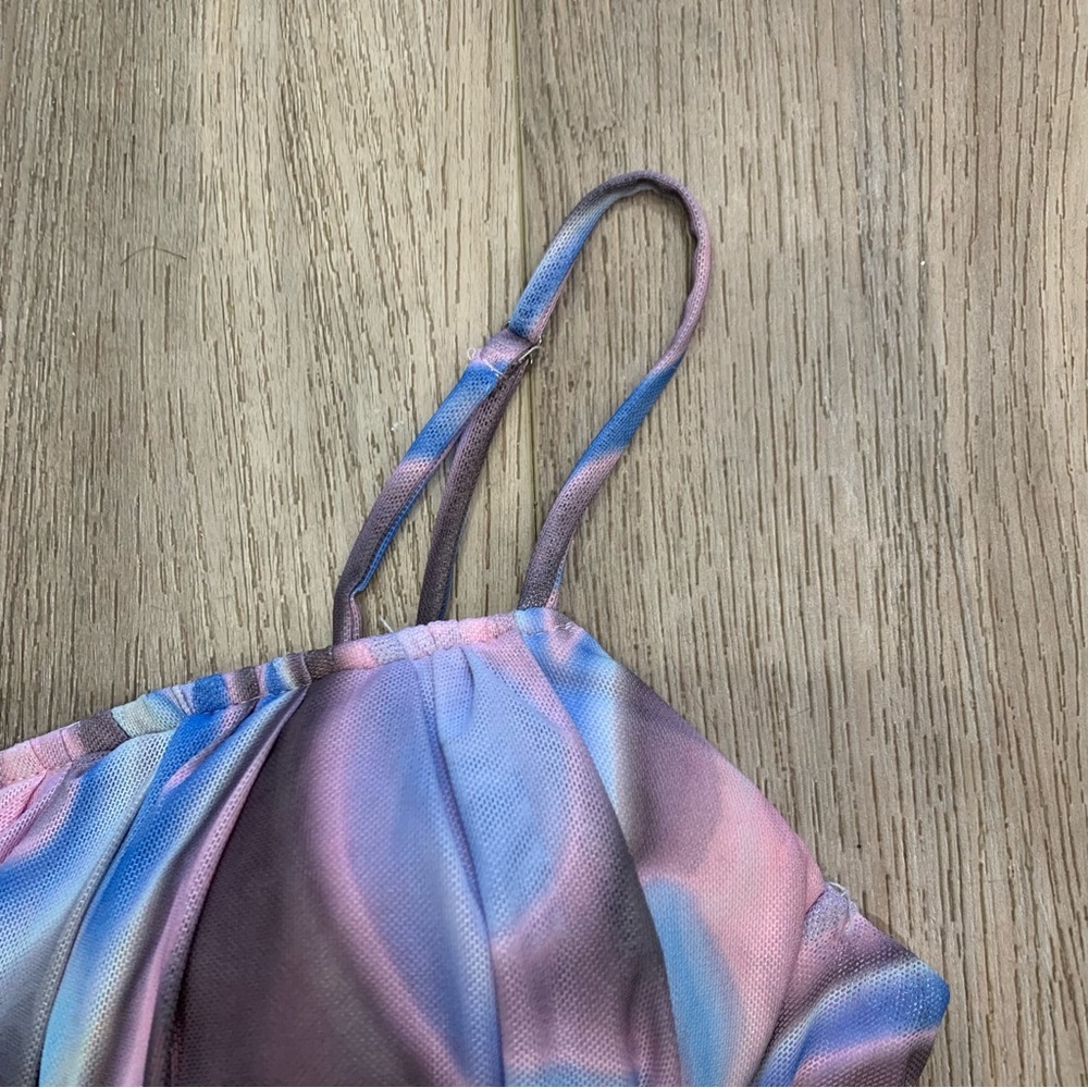 Privy Marbled Ruched Mini Dress - Picture 5 of 5